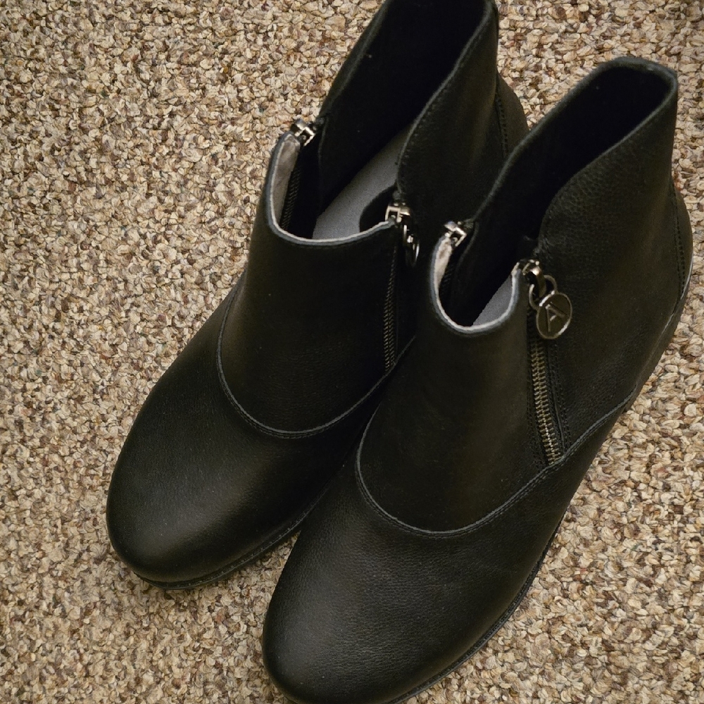 Alegria Black  Ankle Booties with Side Zip